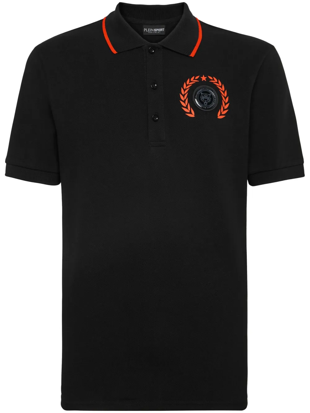 Plein Sport Katoenen poloshirt Zwart