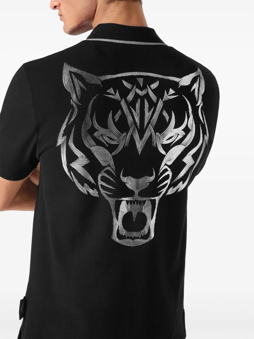 Plein Sport Katoenen poloshirt Zwart