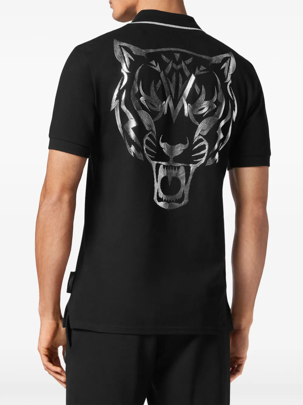 Plein Sport Katoenen poloshirt Zwart