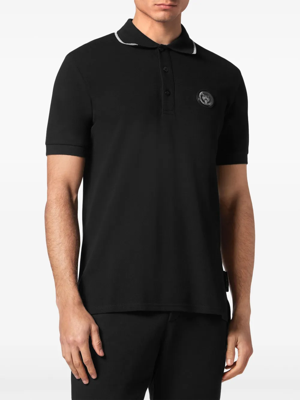 Plein Sport Katoenen poloshirt Zwart