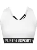 Plein Sport logo-underband sports bra - White