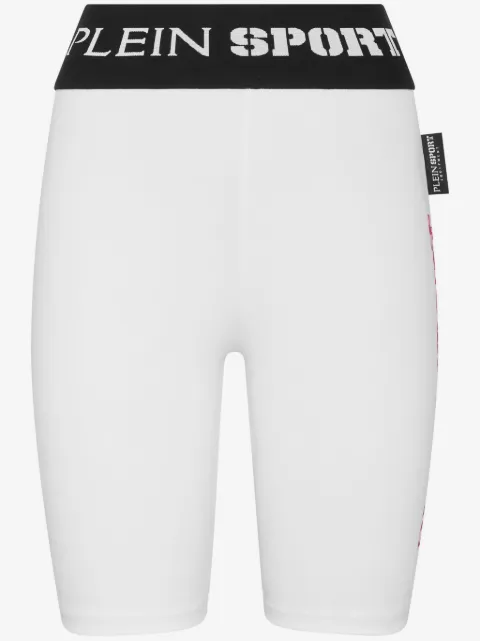 Plein Sport shorts de ciclismo con logo en la pretina