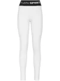 Plein Sport logo-waistband leggings - White