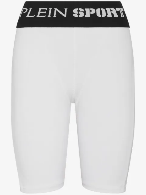 Plein Sport shorts de ciclismo con logo en la pretina