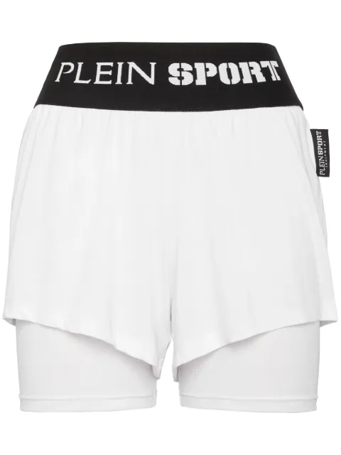 Plein Sport logo-waistband tennis shorts