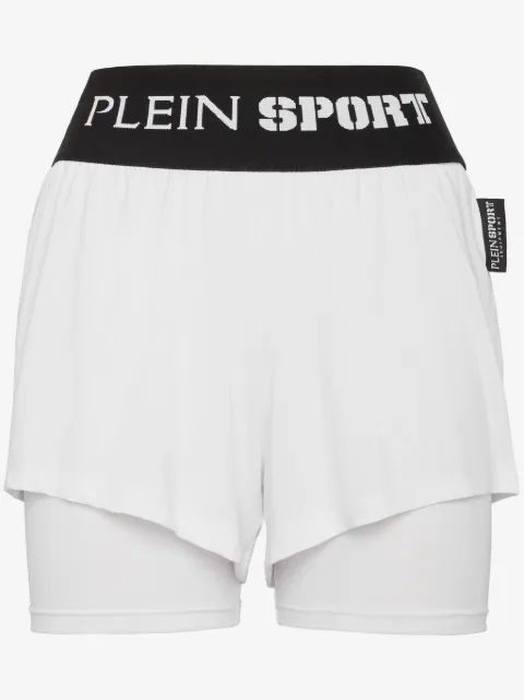 Plein Sport logo-waistband tennis shorts