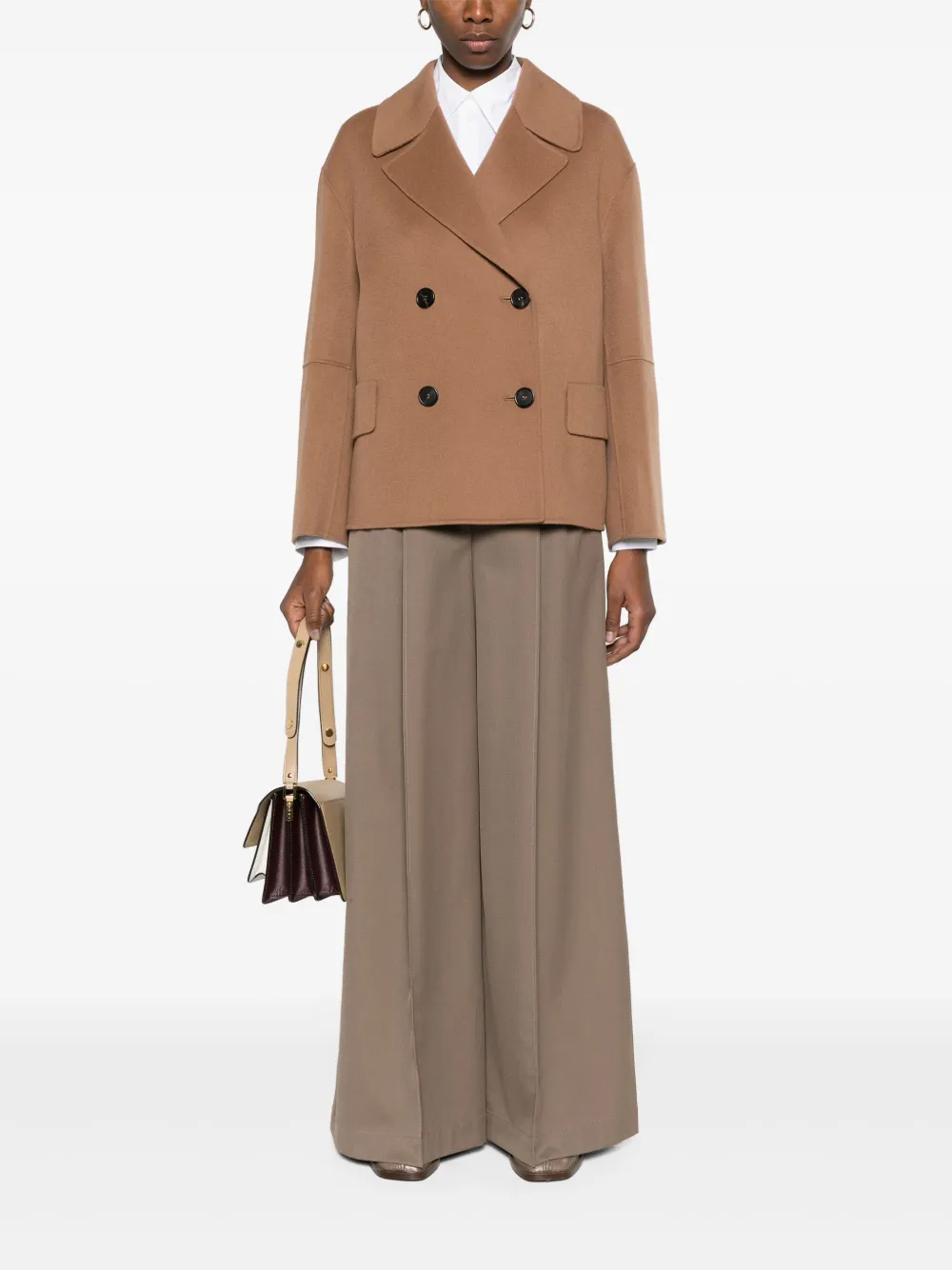 'S Max Mara Jack met dubbele rij knopen - Bruin