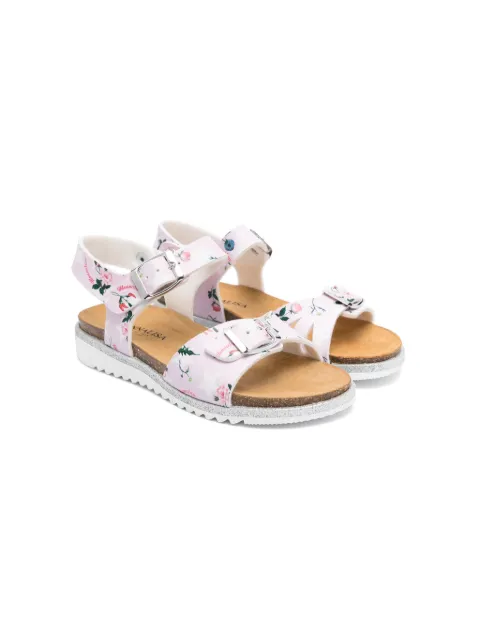 Monnalisa floral-print open-toe sandals