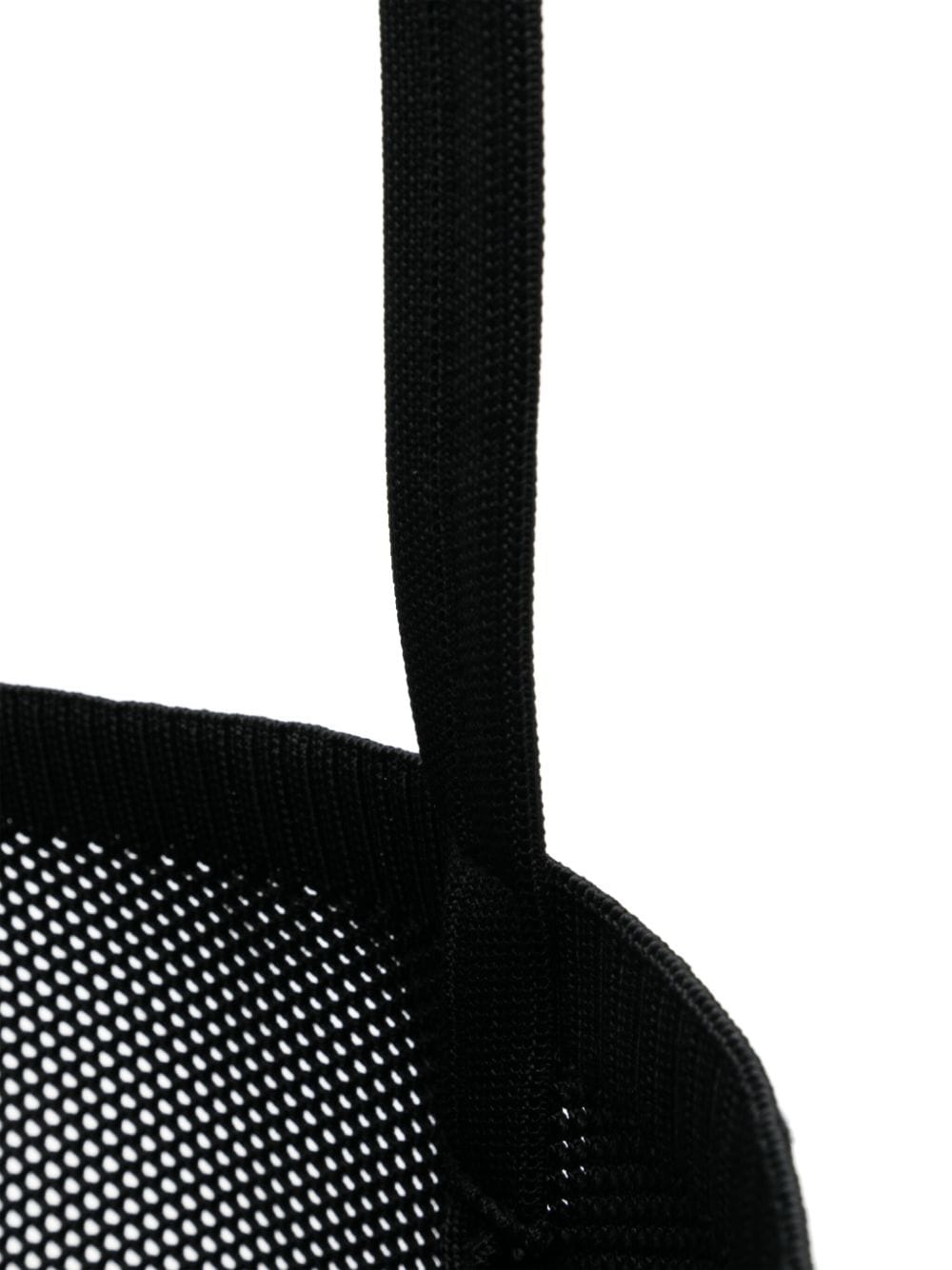 Shop Jnby Knitted Mesh Tote Bag In Black