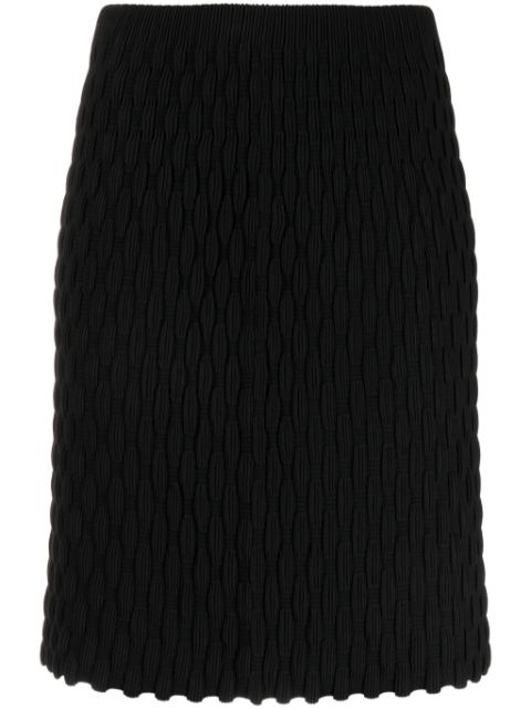 JNBY scalloped-hem knitted midi skirt