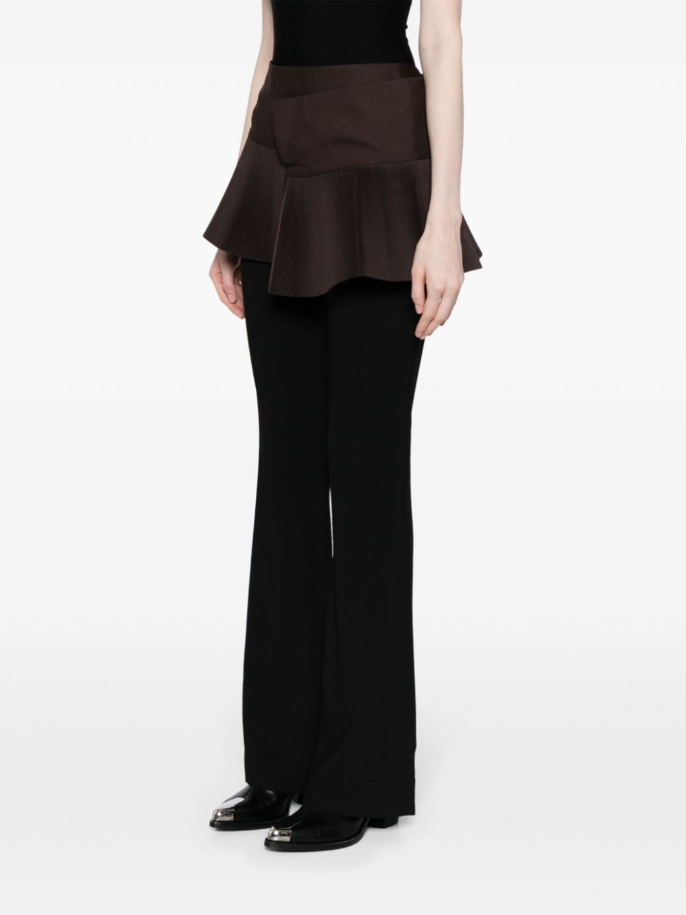Shop Jnby Asymmetric Wrap Miniskirt In Brown