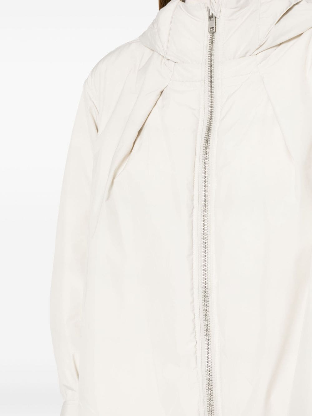 Shop Jnby Hooded Down-filled Coat In Neutrals