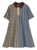 jnby by JNBY polo-collar patchwork dress - Multicolour