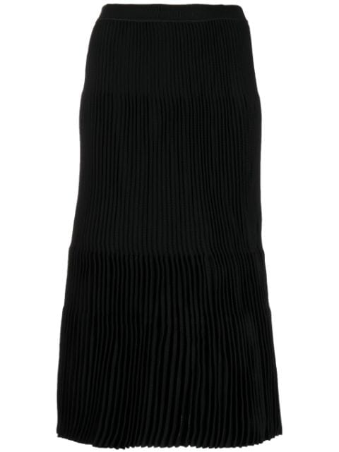 JNBY ribbed-knit mid-length skirt