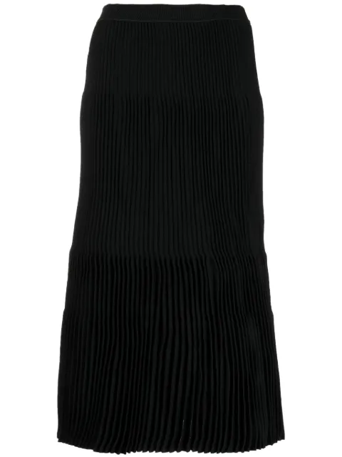 JNBY ribbed-knit mid-length skirt