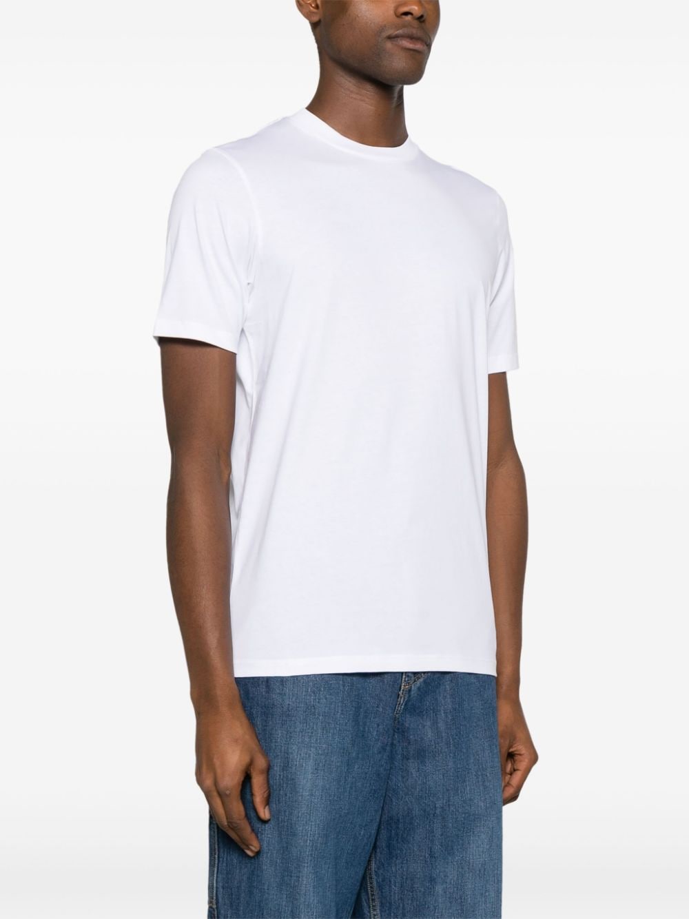 Shop Dunhill Logo-embroidered Cotton T-shirt In White