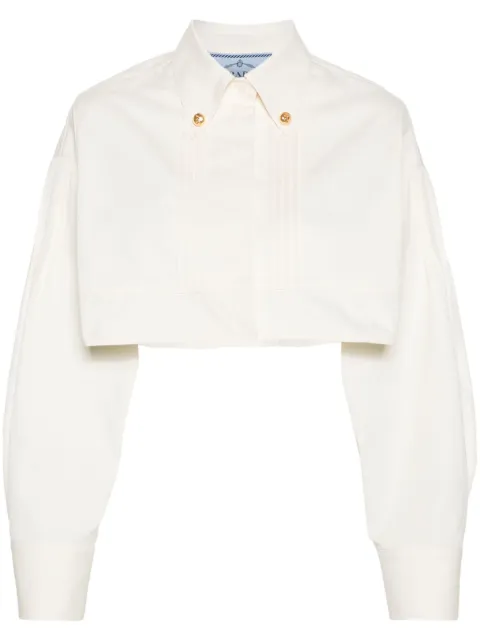 Prada pintuck-detail cropped jacket