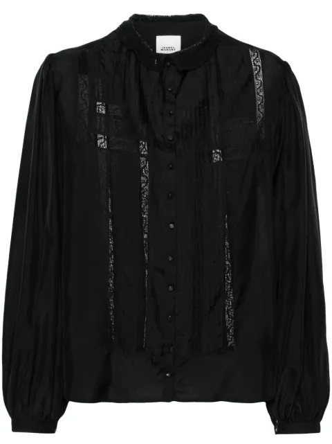 ISABEL MARANT Zayen sheer-lace silk blouse