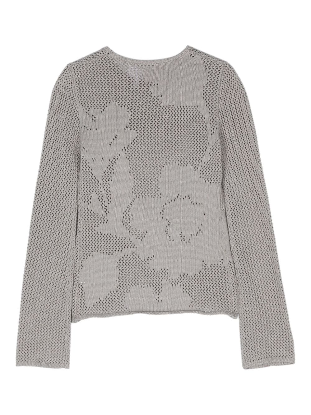 Shop Remain Heva Crochet-knit Jumper In Grey