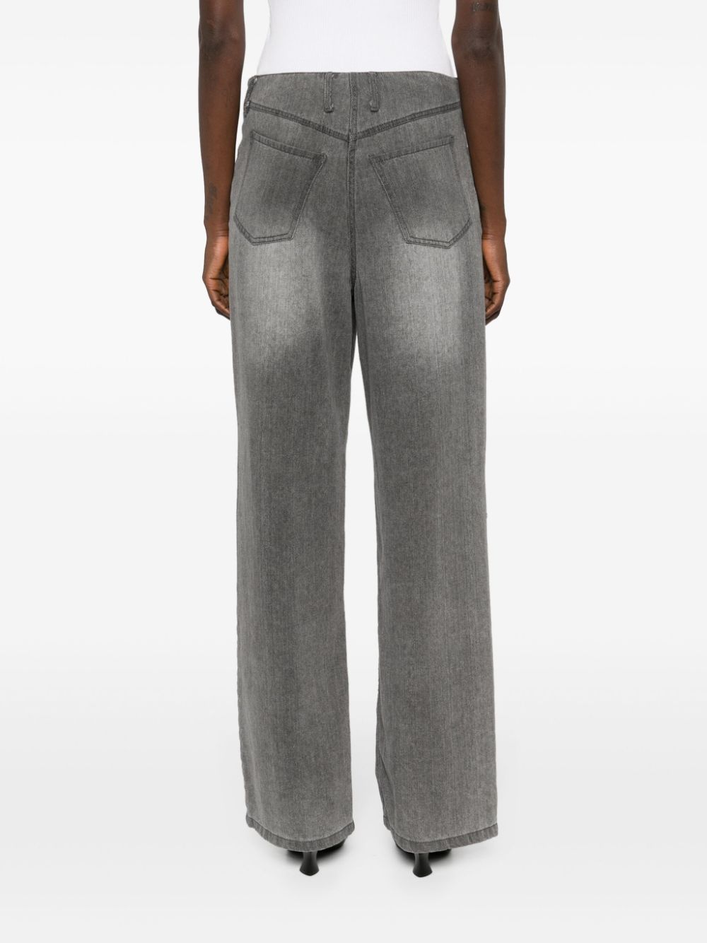 Shop Remain High-waist Straight-leg Jeans In Grey