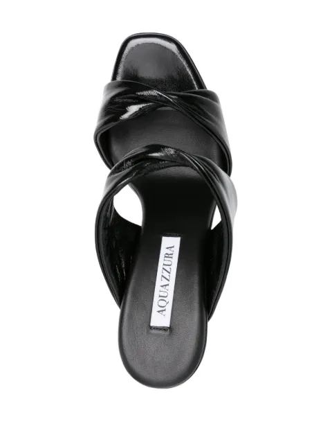 Aquazzura Twist 75mm leather mules TWIMIDS0NGP000 - 3