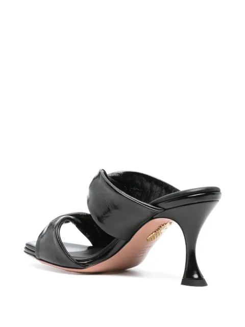 Aquazzura Twist 75mm leather mules TWIMIDS0NGP000 - 2