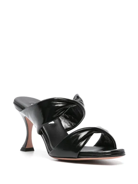 Aquazzura Twist 75mm leather mules TWIMIDS0NGP000 - 1