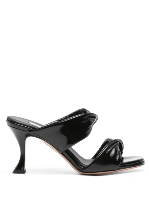 Aquazzura Twist 75mm leather mules TWIMIDS0NGP000 - 0