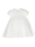 AMAYA embroidered smocked dress - White