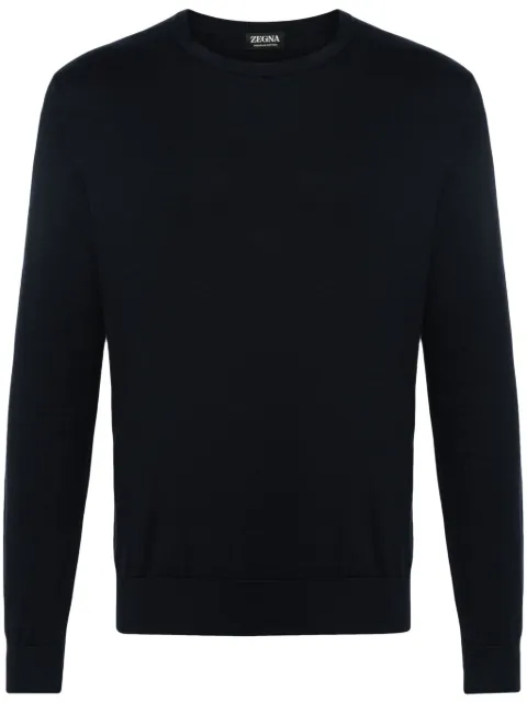 Zegna crew-neck cotton jumper