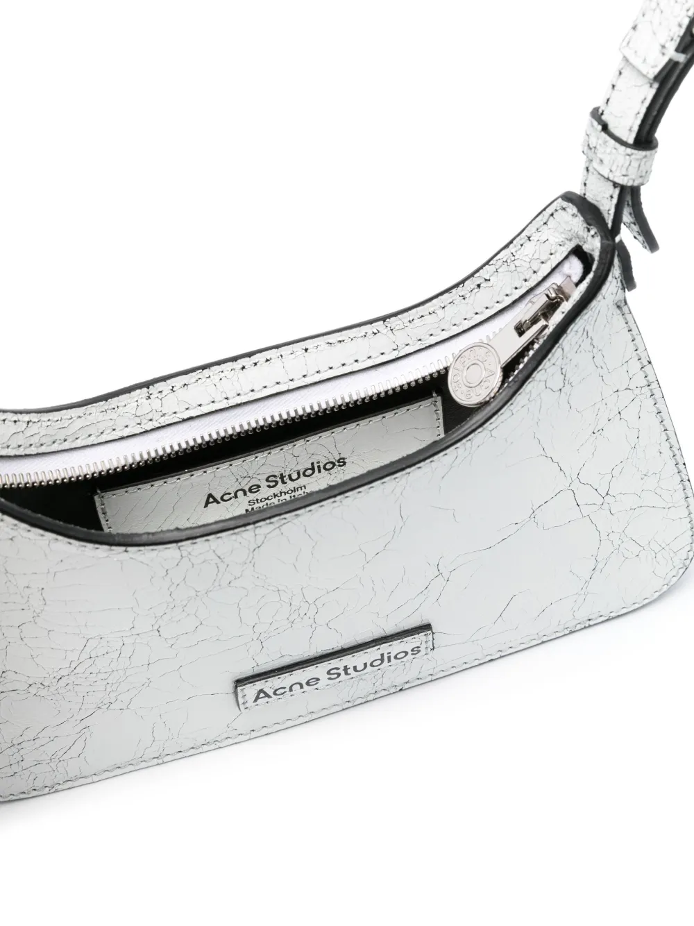 Acne Studios Platt Mini Leather Shoulder Bag In White
