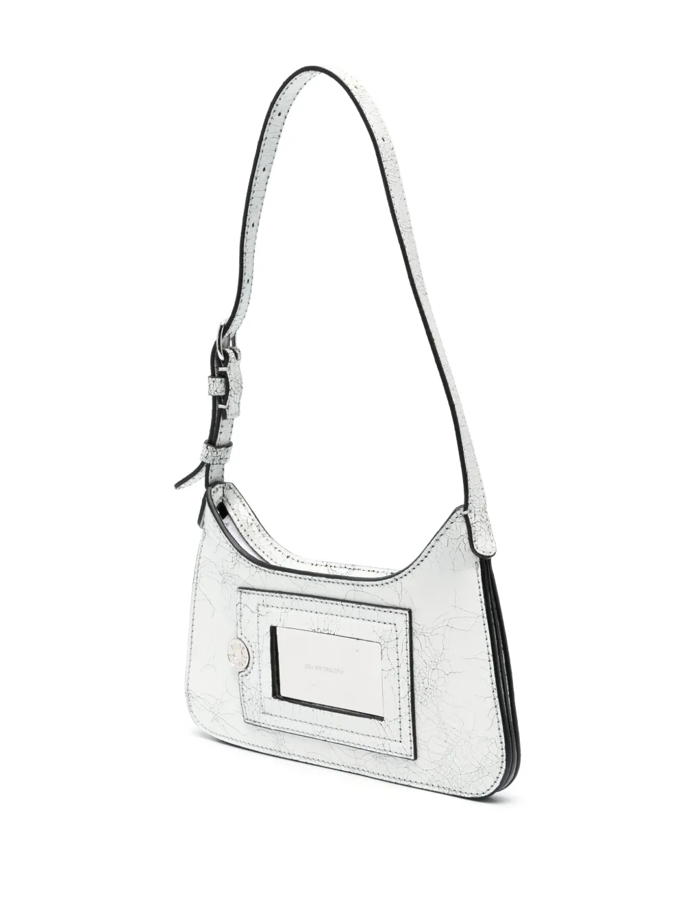 Acne Studios Platt Mini Leather Shoulder Bag In White