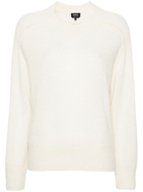 A.P.C. seam-detail wool blend jumper