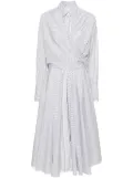 Viktor & Rolf striped shirt wrap maxi dress - White