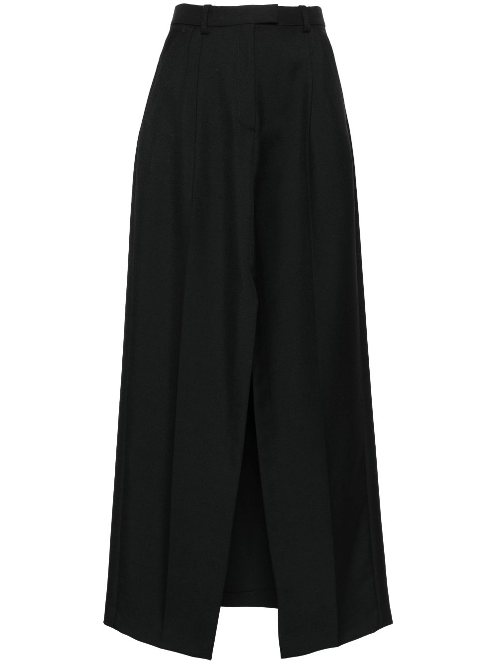 Viktor & Rolf high-waist gabardine long skirt - Black