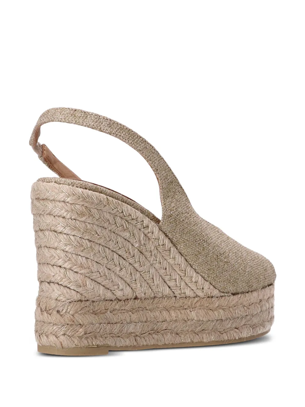 Shop Castaã±er Barbara 70mm Wedge Sandals In Neutrals