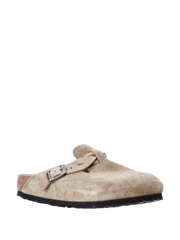 Birkenstock Boston Suede Slippers | Neutrals | FARFETCH BN