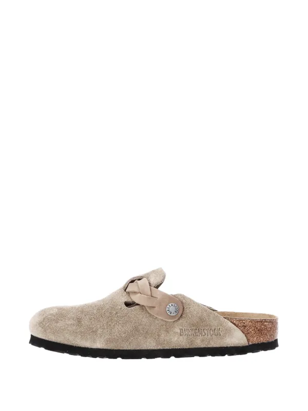靴 Birkenstock Boston Taupe 41 Birkenstock Boston Suede Slippers | Neutrals | FARFETCH ZA