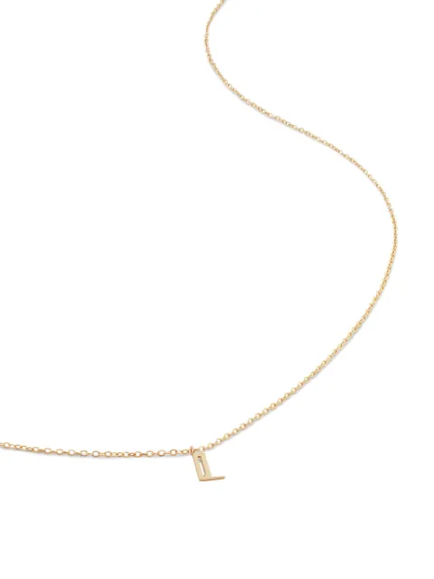 Monica Vinader collar Initial L pequeño en oro amarillo de 14 ct