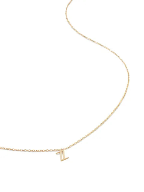 Monica Vinader 14kt yellow gold small Initial Z necklace