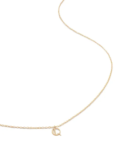 Monica Vinader 14kt yellow gold small Initial Q necklace