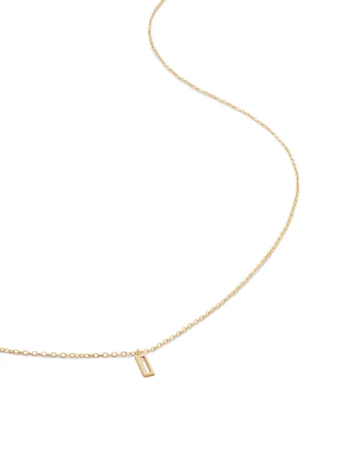 Monica Vinader collar Initial I pequeño en oro amarillo de 14kt