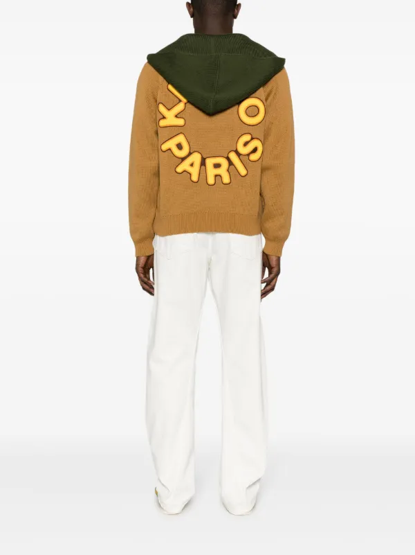 Kenzo colour-block Cotton Cardigan | Brown | FARFETCH