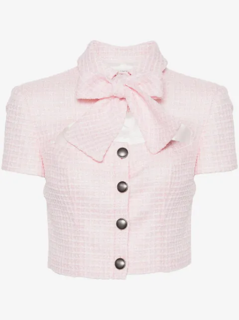 Alessandra Rich cropped tweed jacket