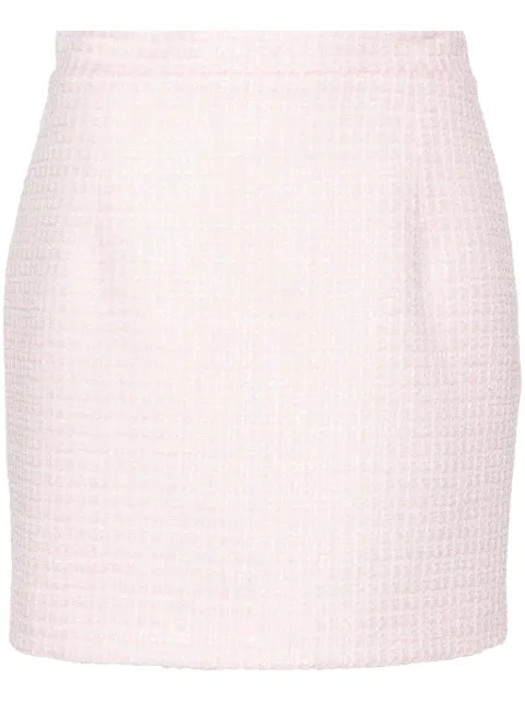 Alessandra Rich sequin-embellished tweed mini skirt