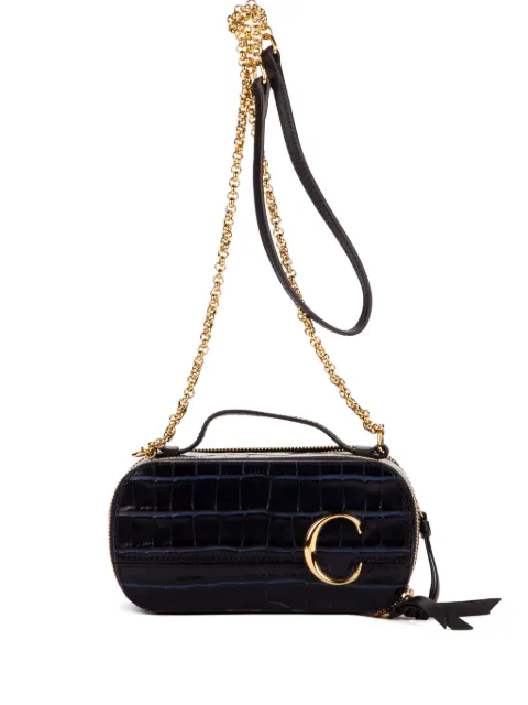 Chloé Vintage Eyewear embossed-leather chain bag
