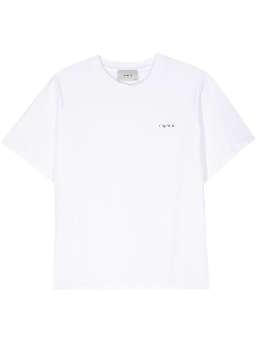 Coperni Logo-print Cotton T-shirt In White