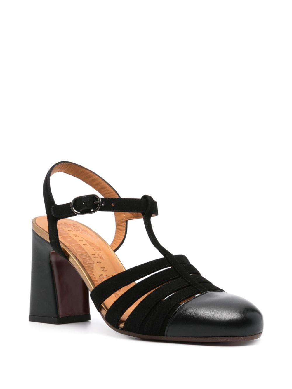 Shop Chie Mihara Balta Leather Sandals In Black