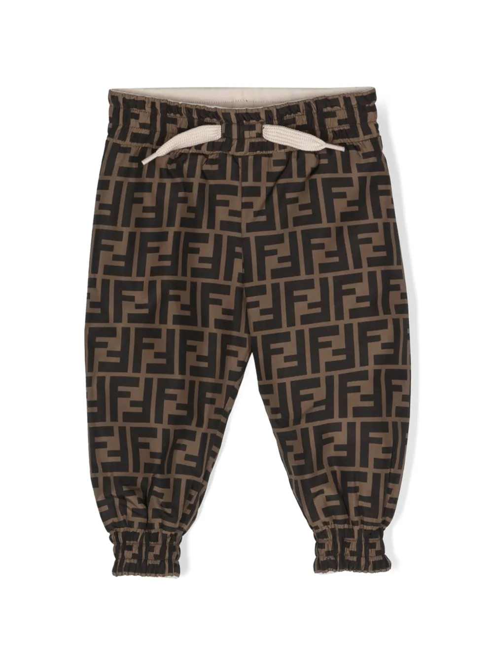 Fendi Babies' Ff-print Track Pants In Green