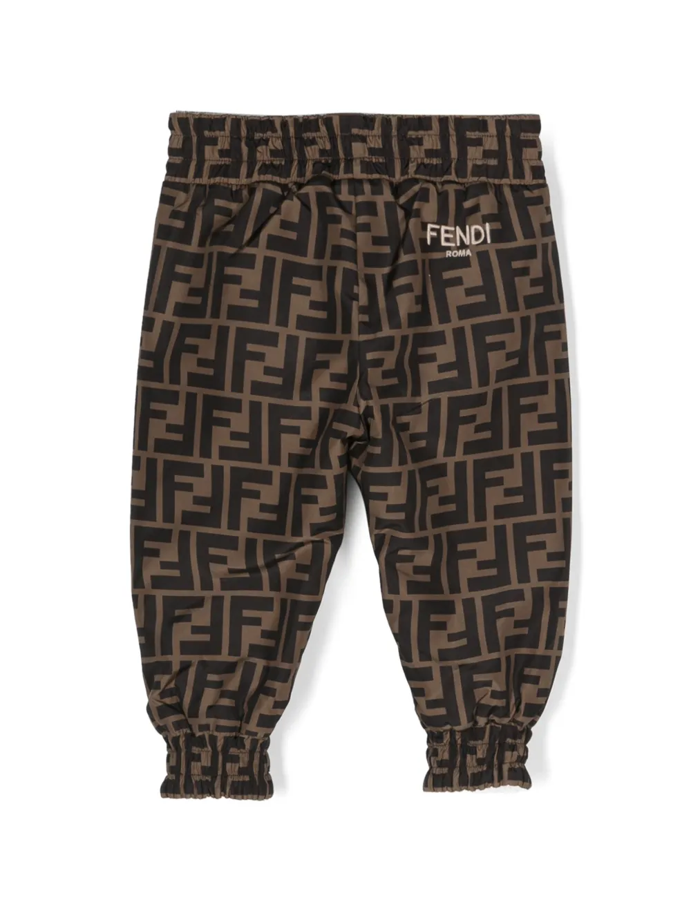 Shop Fendi Reversible Track Pants In Green